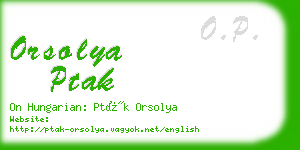 orsolya ptak business card